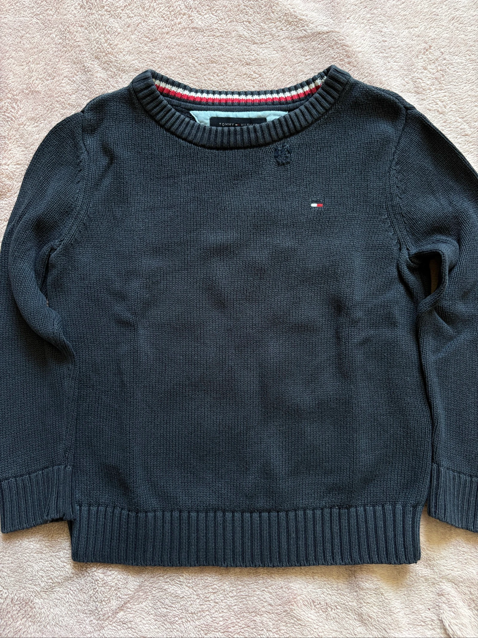Pull garçon 4/5 ans bleu marine Tommy Hilfiger 100 % coton